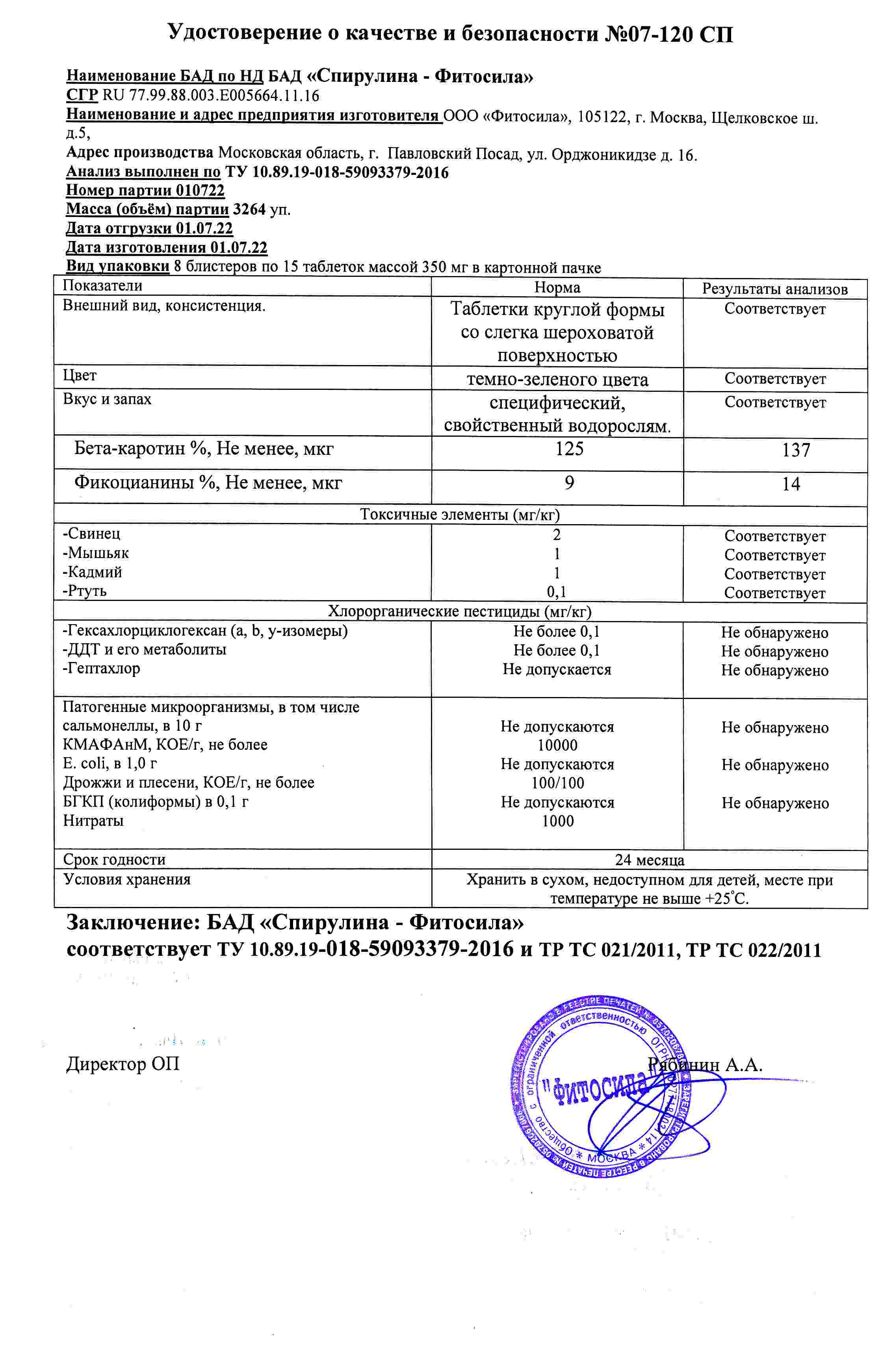 Паспорт №010722